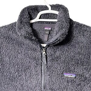 Patagoina Los Gatos 1/4 Zip Women's L Blue Sherpa Fleece Pullover Gorpcore